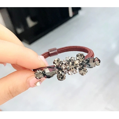 2018 Hot Sales Crystal Flower Hair Band Elastic Hair Band